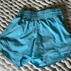 Cyan blue hottie hot shorts from lululemon